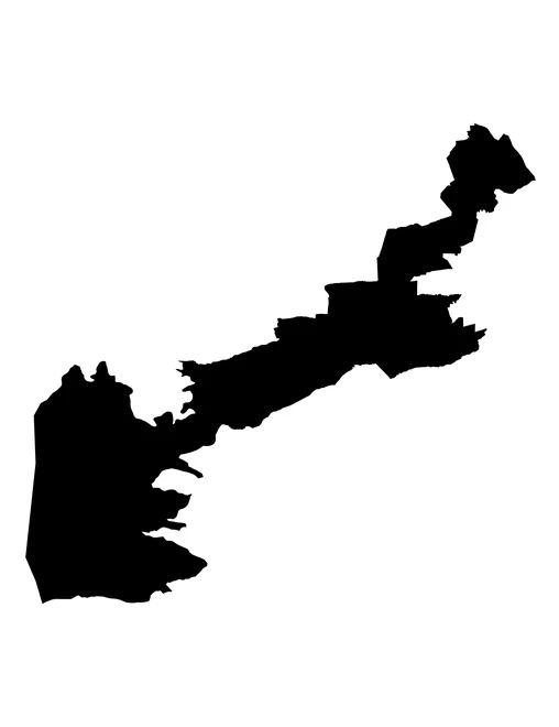 Figura con la forma del municipios de San Salvador el Verde