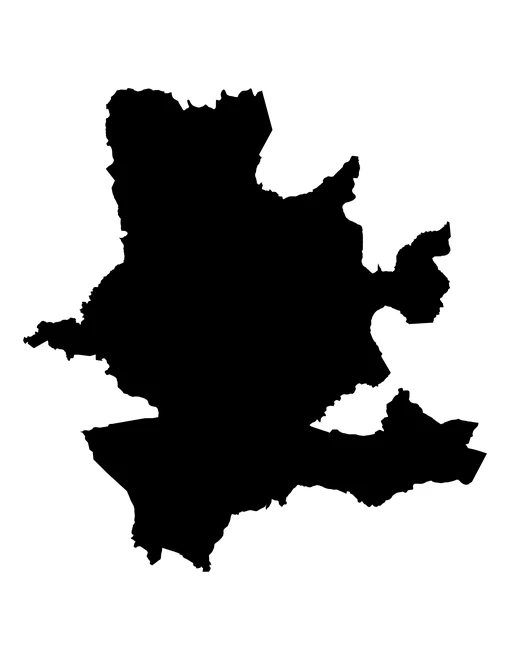 Figura con la forma del municipios de Huehuetlán el Grande