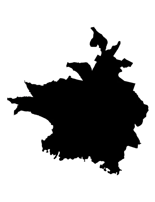 Figura con la forma del municipios de Tecali de Herrera