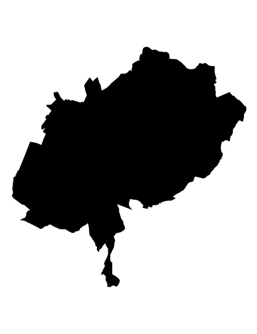 Figura con la forma del municipios de Tlacotepec de Benito Juárez