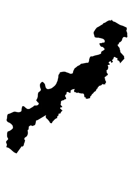 Figura con la forma del municipios de Tuzamapan de Galeana