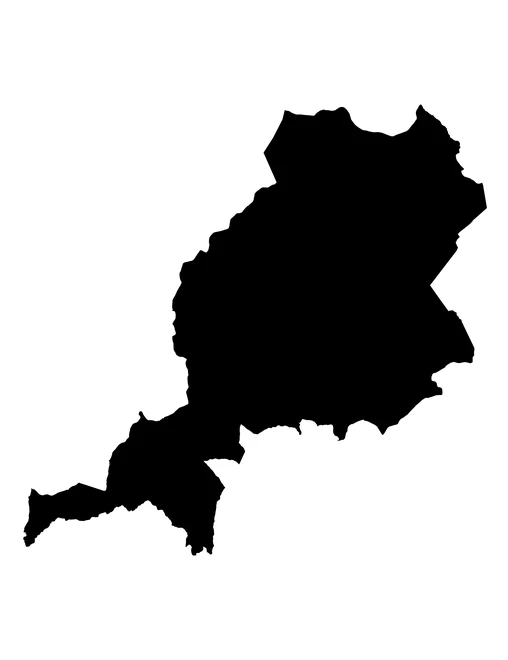 Figura con la forma del municipios de Xochitlán de Vicente Suárez