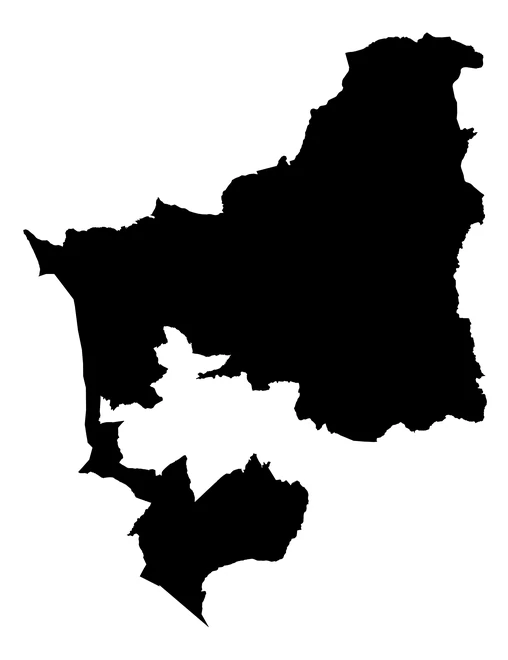 Figura con la forma del municipios de Zapotitlán