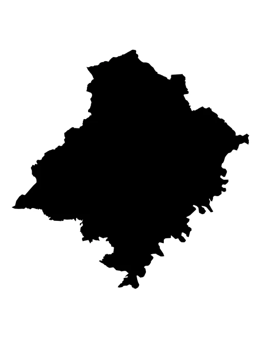 Figura con la forma del municipios de Ahuatlán