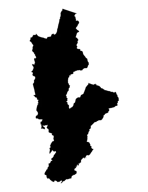 Figura con la forma del municipios de Hueytamalco