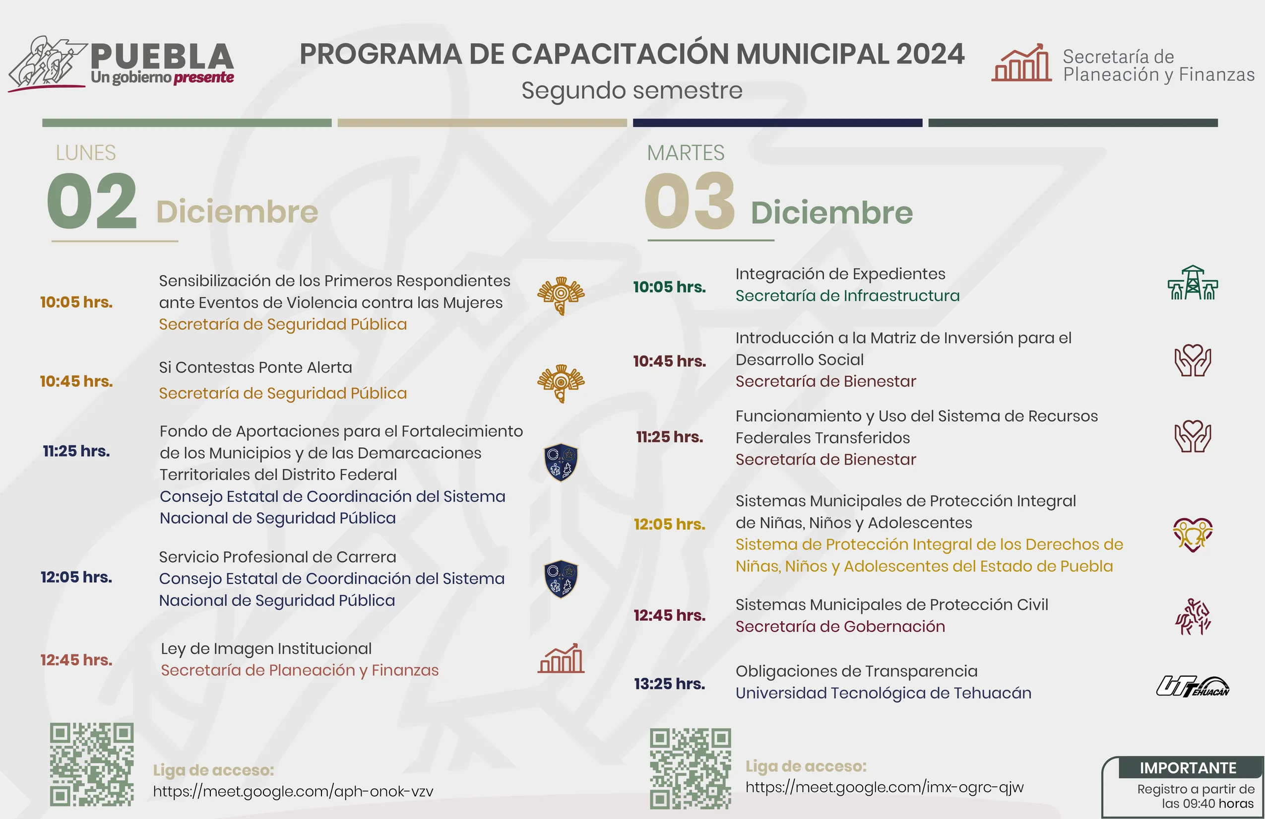 Programa de Programa de Capacitación Municipal, Segundo Semestre 2024