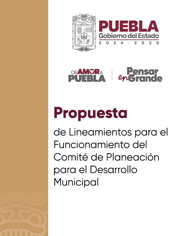 Portada de Propuesta de Lineamientos para el Funcionamiento del Comite de Planeaciön para el Desarrollo Municipal