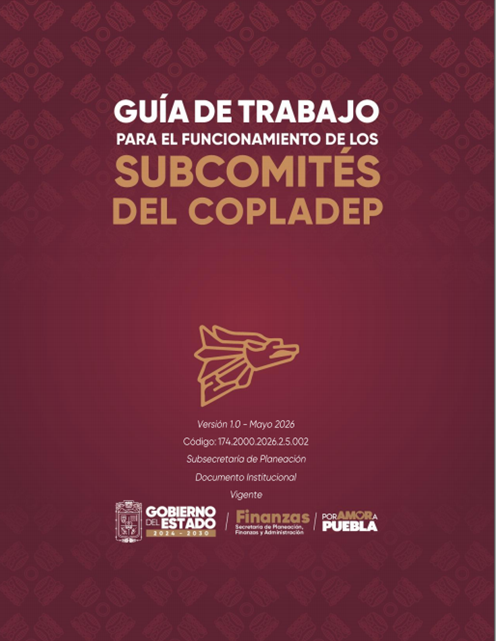 Portada de Guía de Trabajo para el Funcionamiento de los Subcomités del COPLADEP