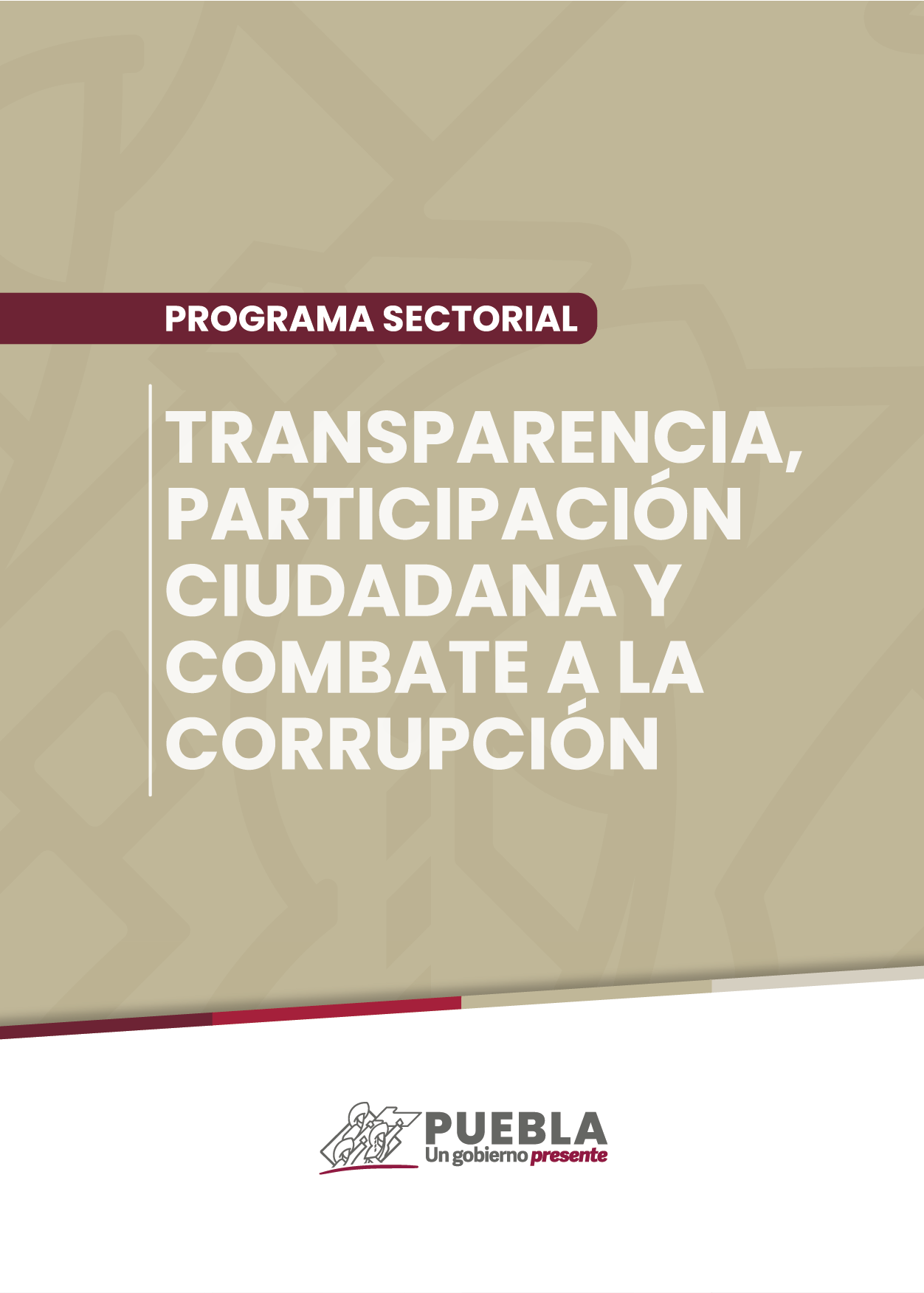 Portada del Programa Sectorial Transparencia, Participación Ciudadana y Combate a la Corrupción