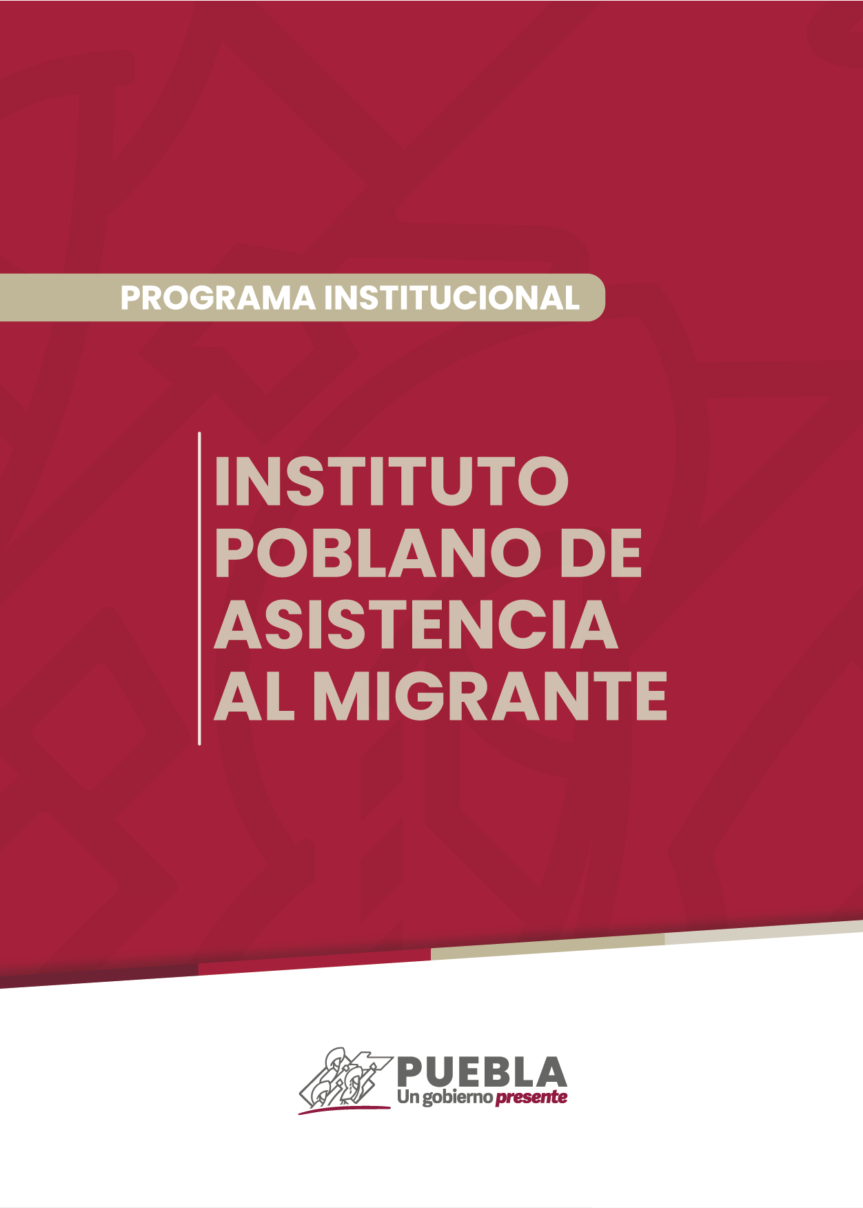 Portada del Programa Institucional Instituto Poblano de Asistencia al Migrante
