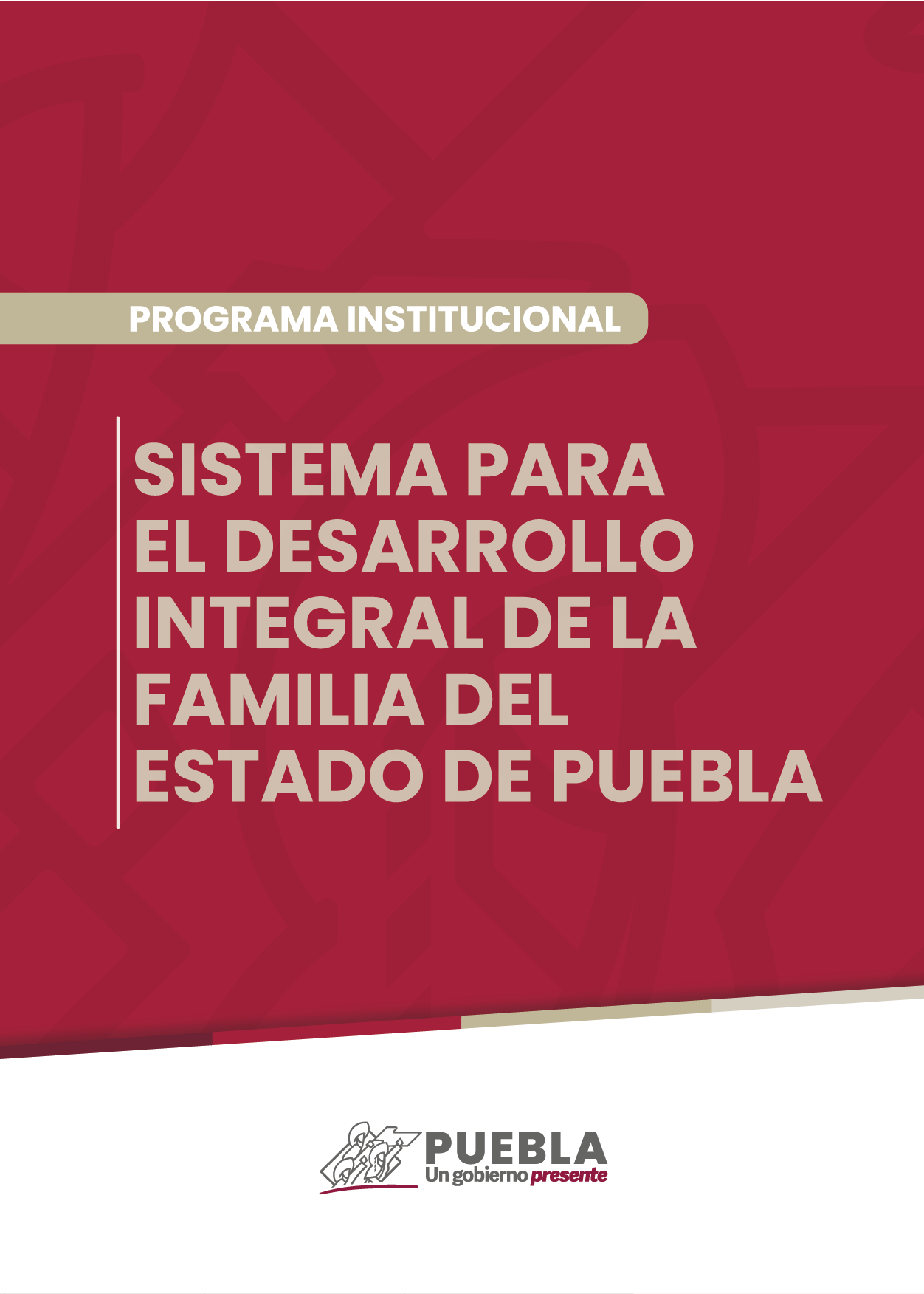 Portada del Programa Institucional Sistema para el Desarrollo Integral de la Familia del Estado de Puebla
