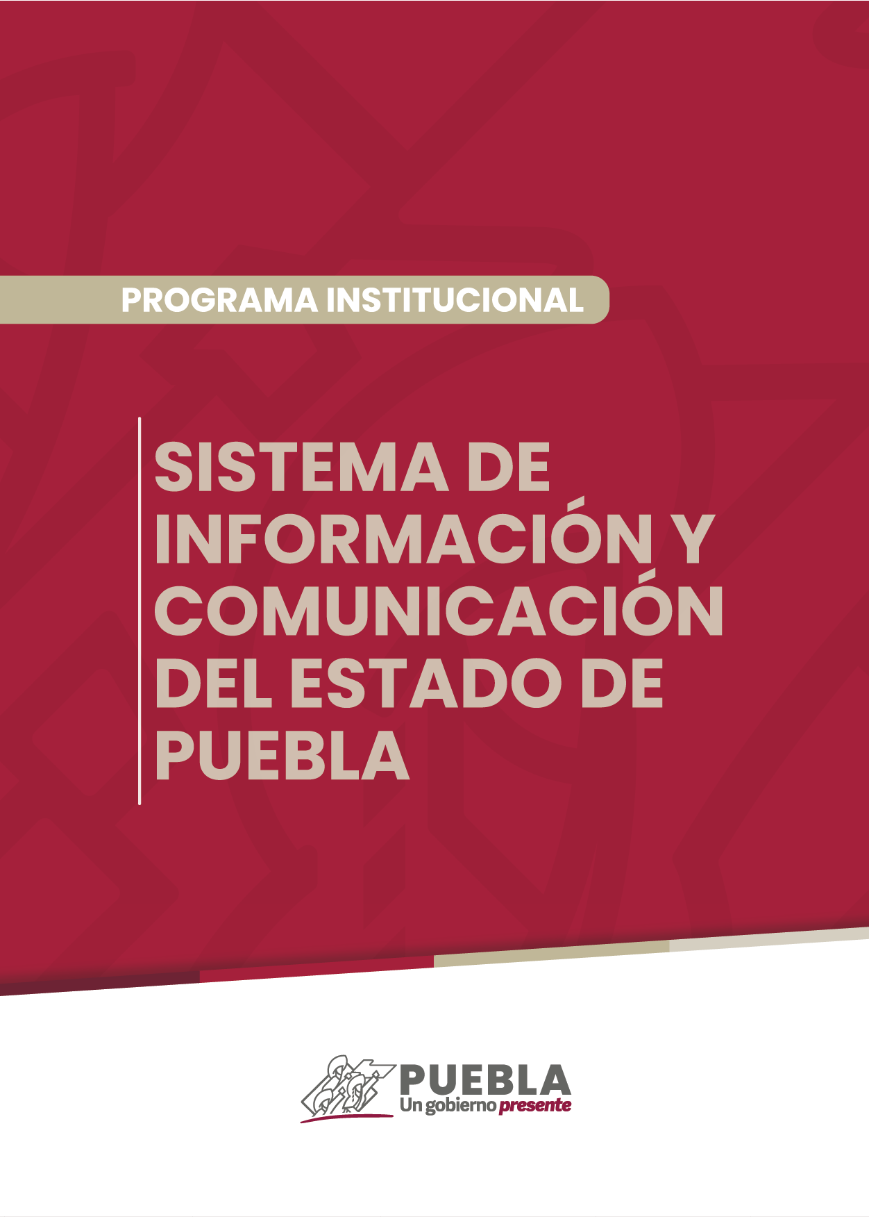 Portada del Programa Institucional Sistema de Información y Comunicación del Estado de Puebla