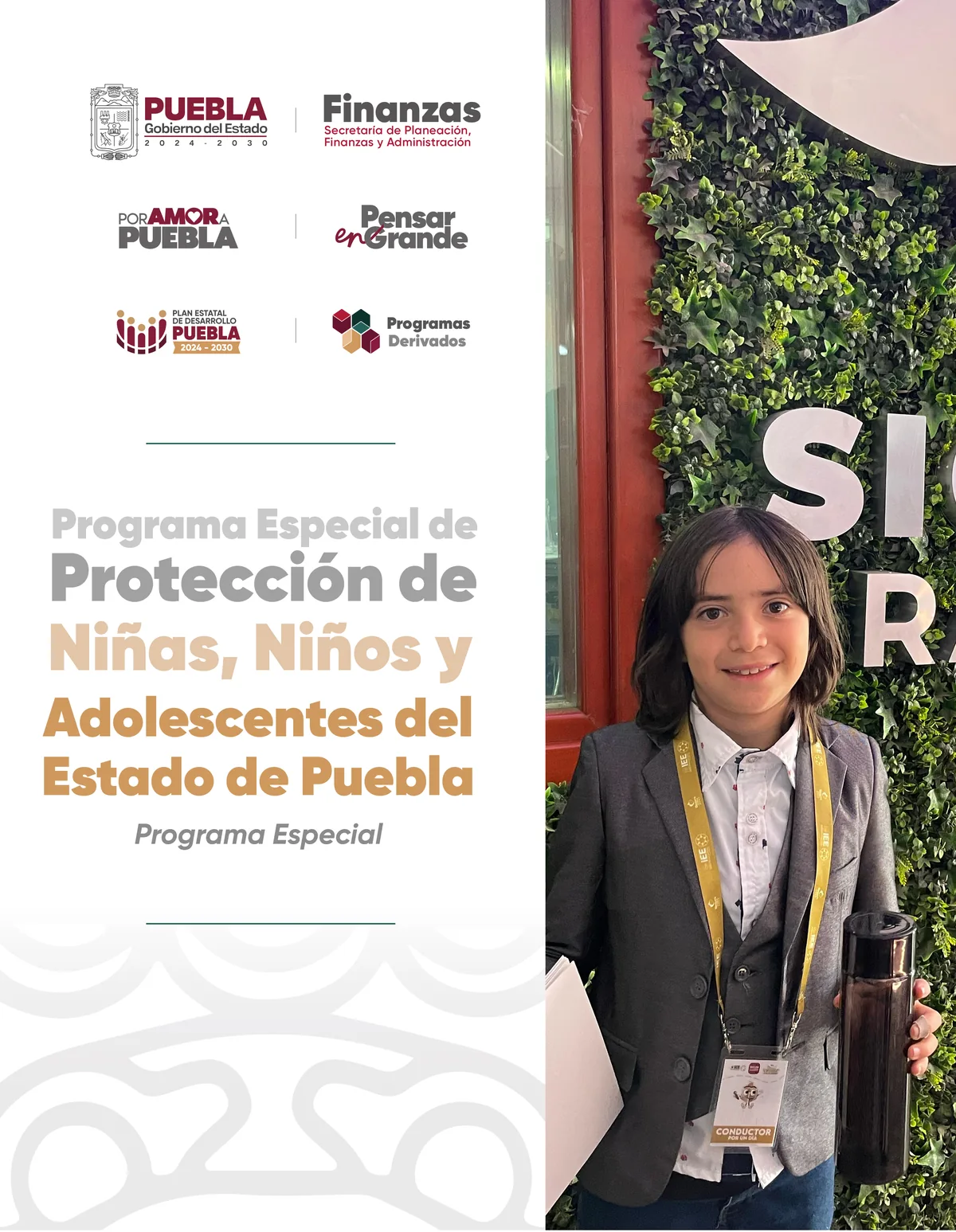 Portada de Programa Especial de Protección de Niñas Niños y Adolescentes del Estado de Puebla