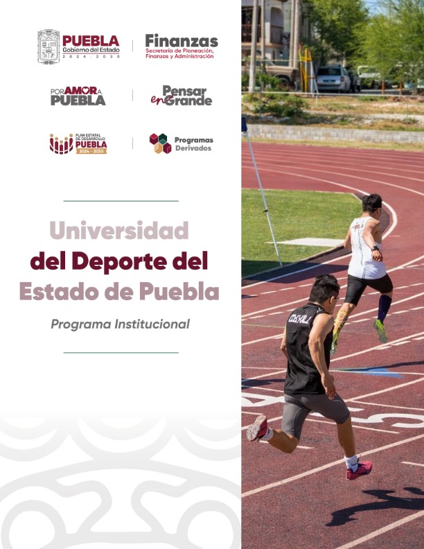 Portada de Programa Institucional de la Universidad del Deporte del Estado de Puebla