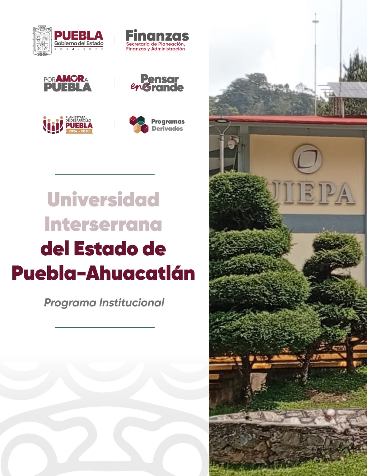 Portada de Programa Institucional de la Universidad Interserrana del Estado de Puebla-Ahuacatlán