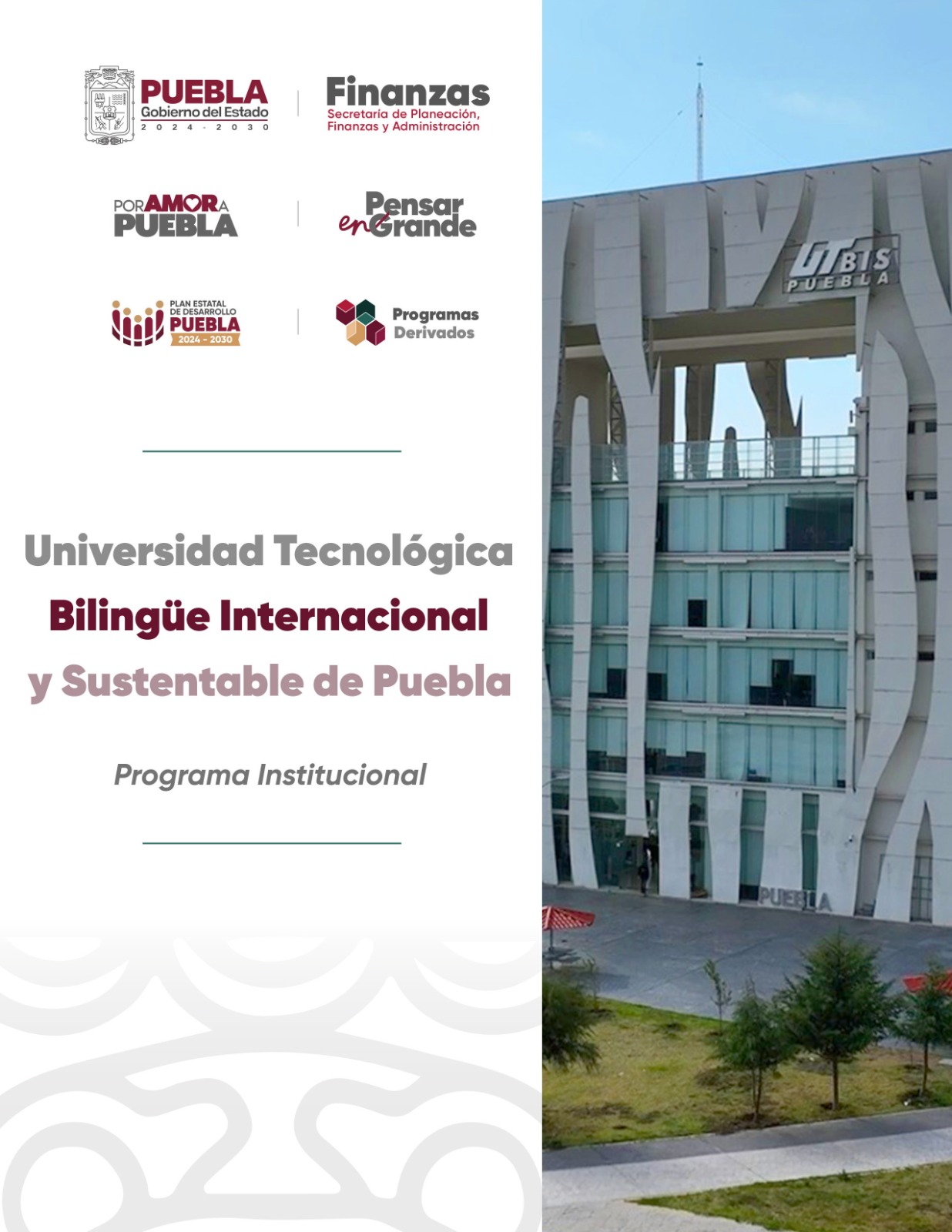 Portada de Programa Institucional de la Universidad Tecnológica Bilingüe Internacional y Sustentable de Puebla