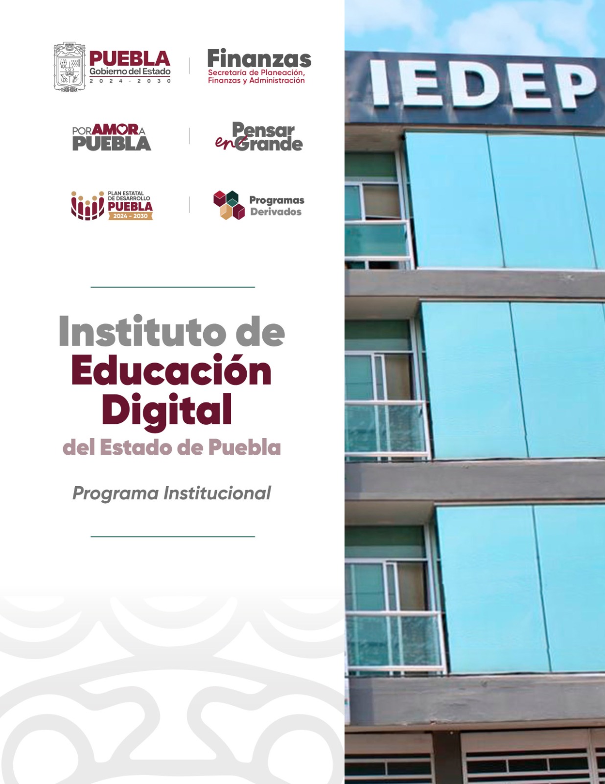 Portada de Programa Institucional del Instituto de Educación Digital del Estado de Puebla
