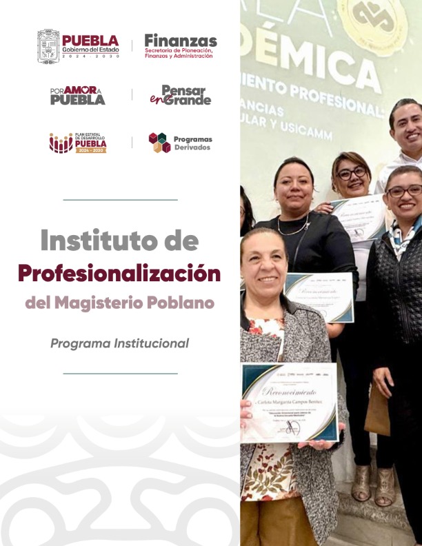 Portada de Programa Institucional del Instituto de Profesionalización del Magisterio Poblano
