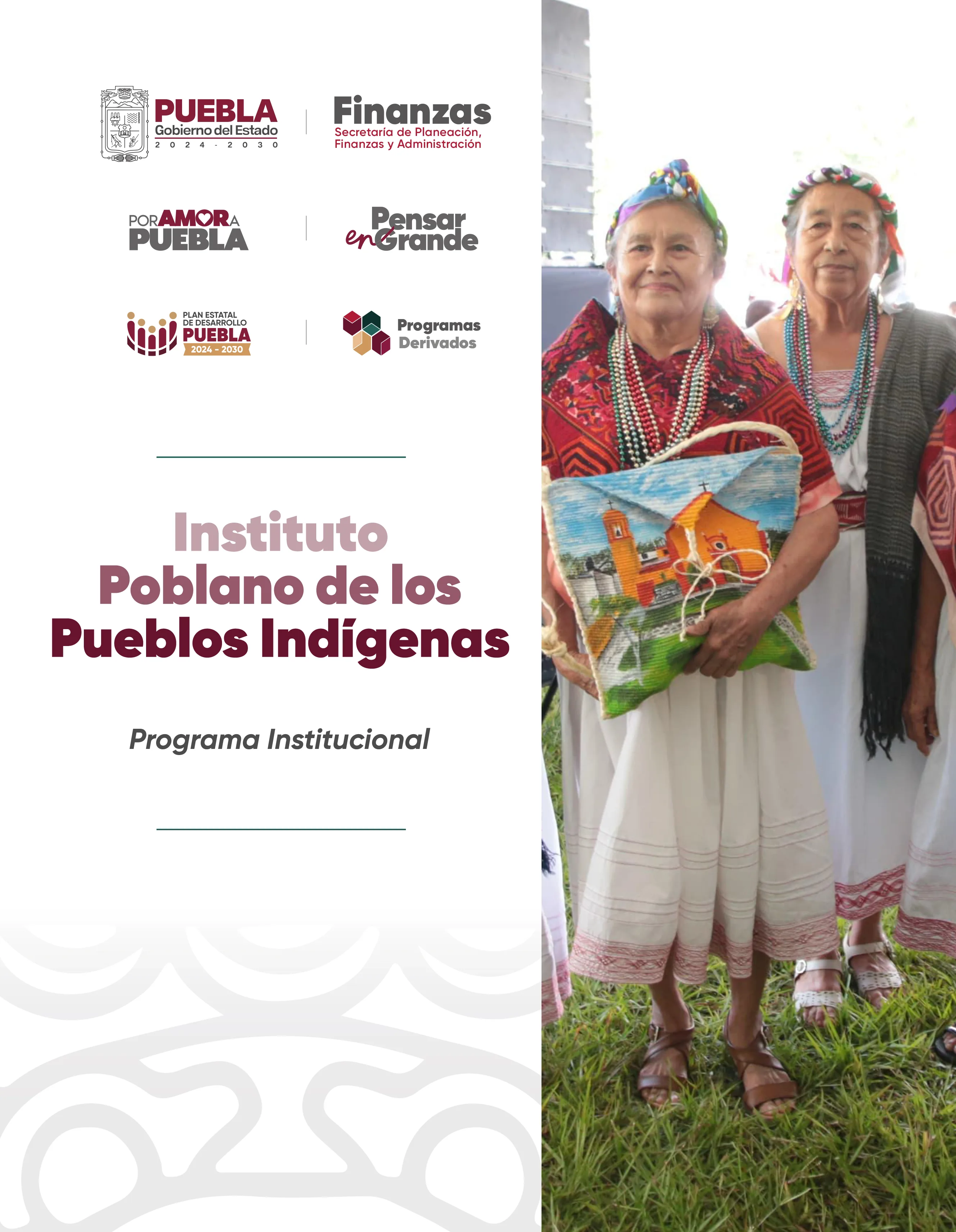 Portada de Programa Institucional del Instituto Poblano de los Pueblos Indígenas