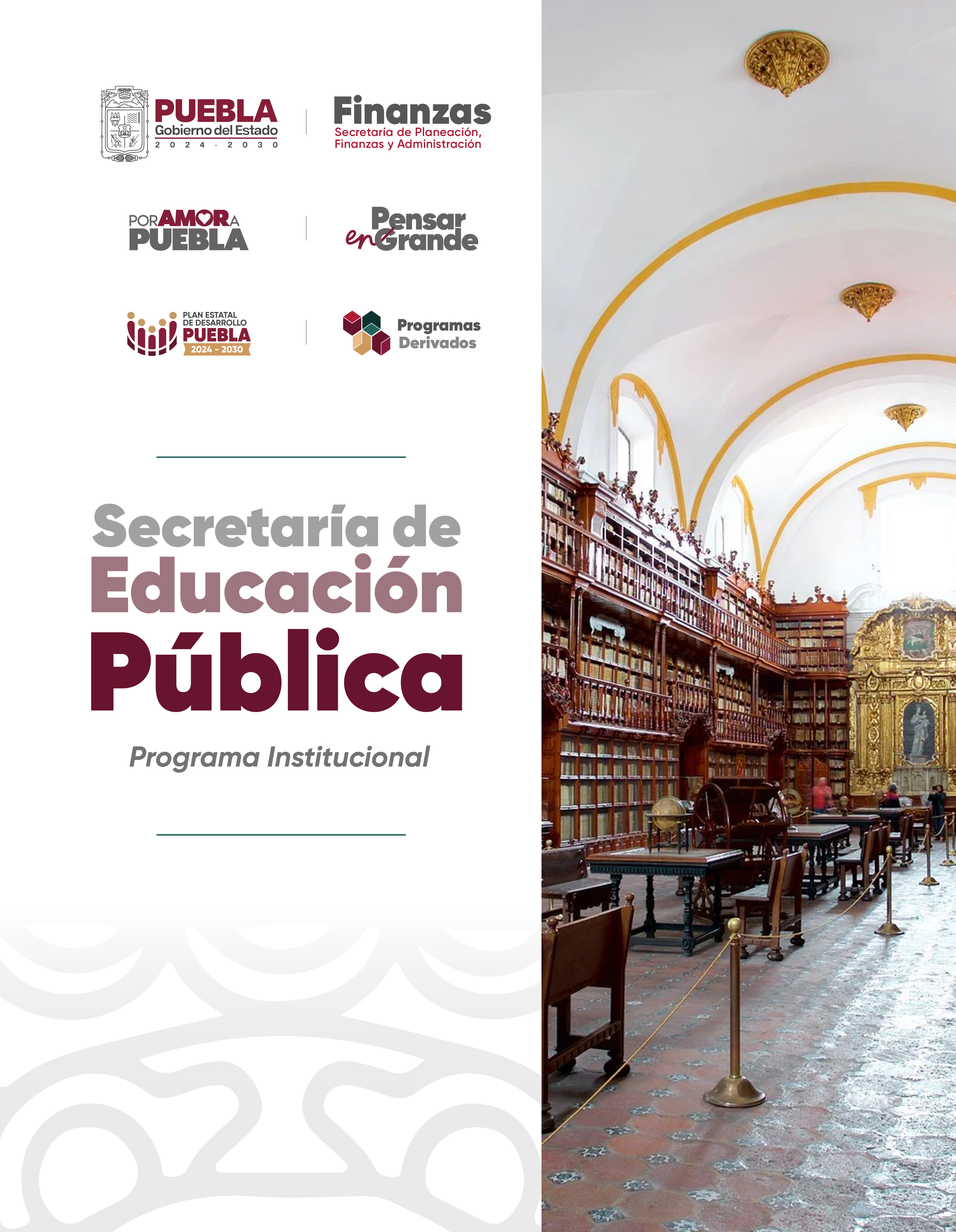 Portada de Programa Institucional Secretaría de Educación Pública