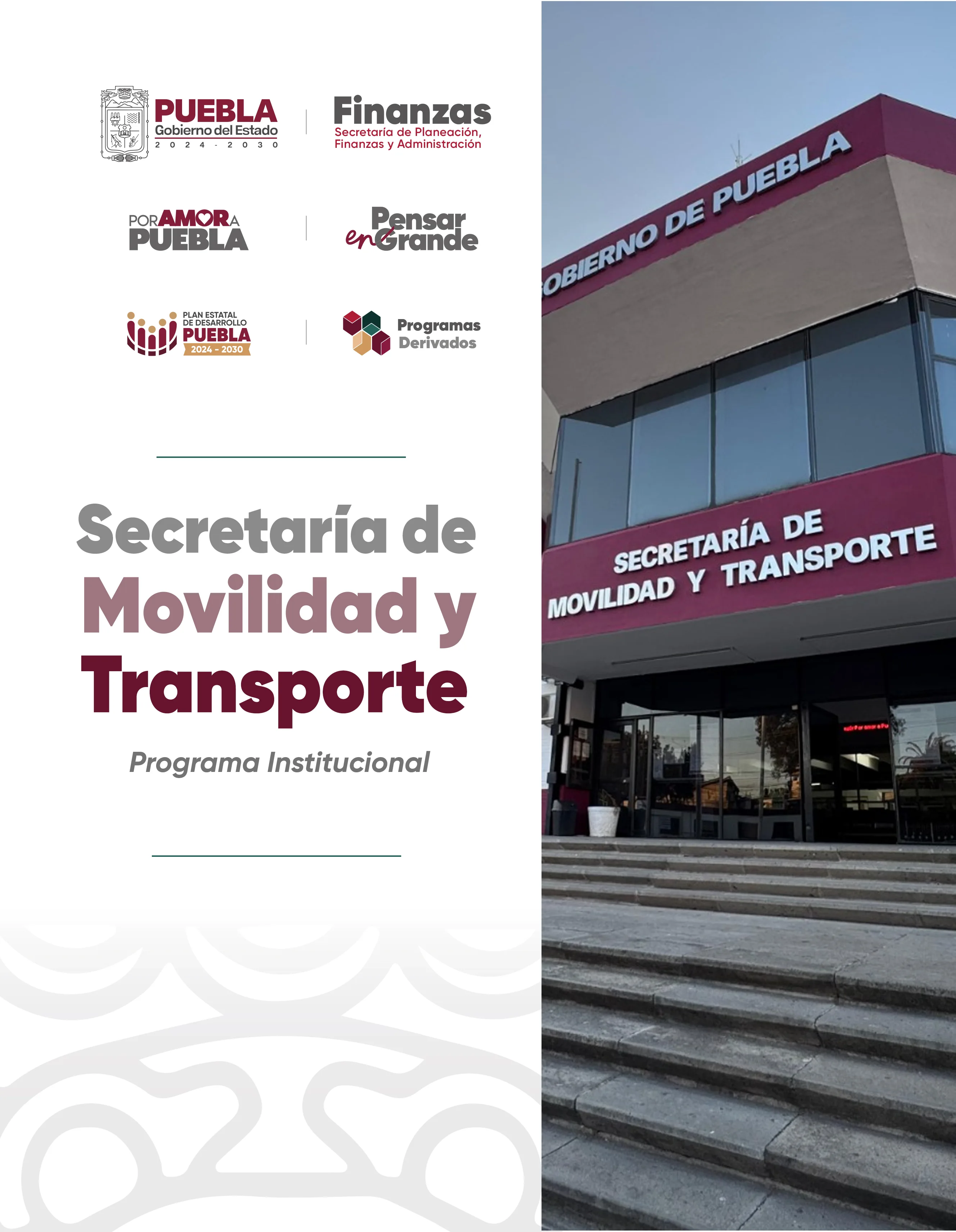 Portada de Programa Institucional Secretaría de Movilidad y Transporte