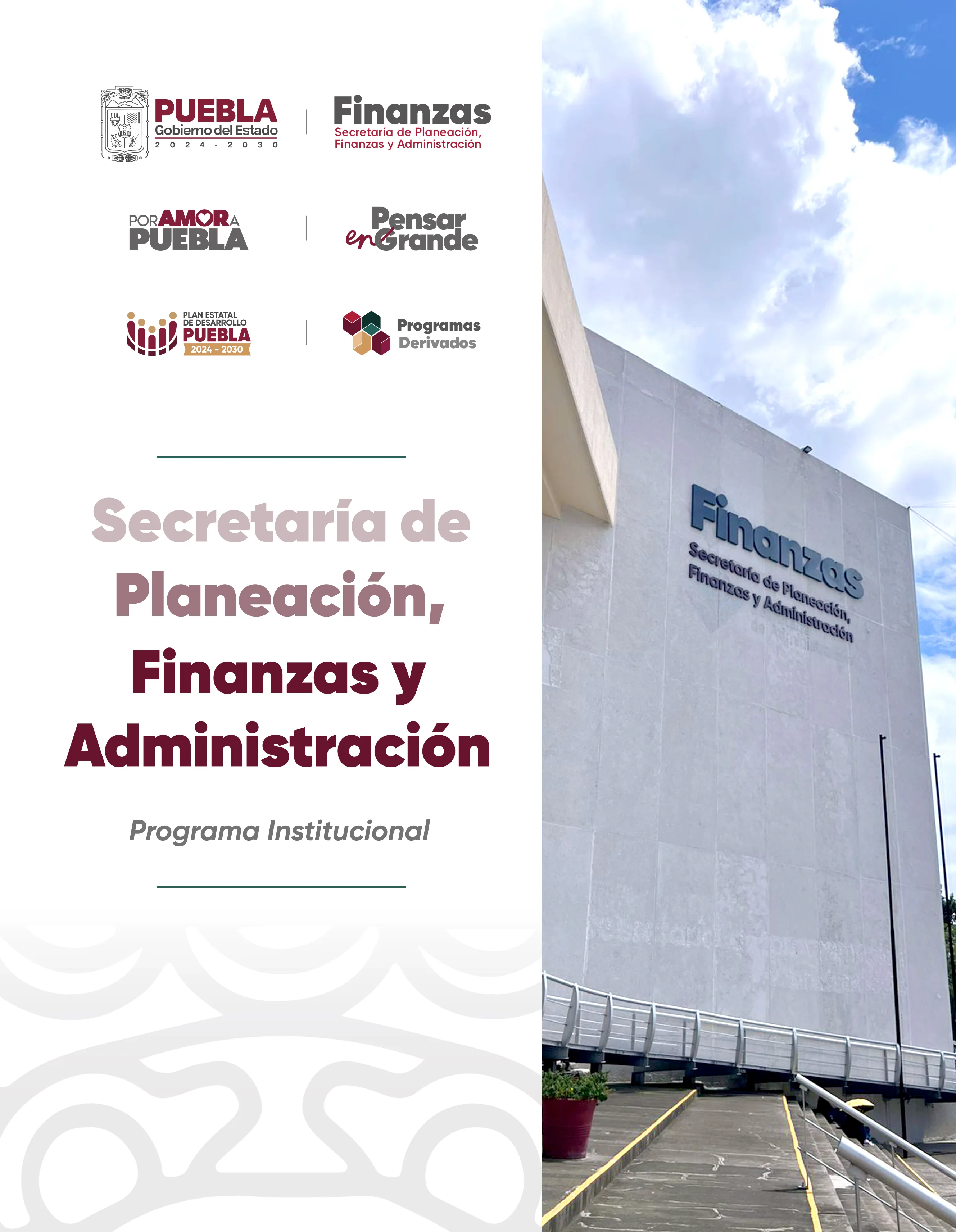 Portada de Programa Institucional Secretaría de Planeación Finanzas y Administración