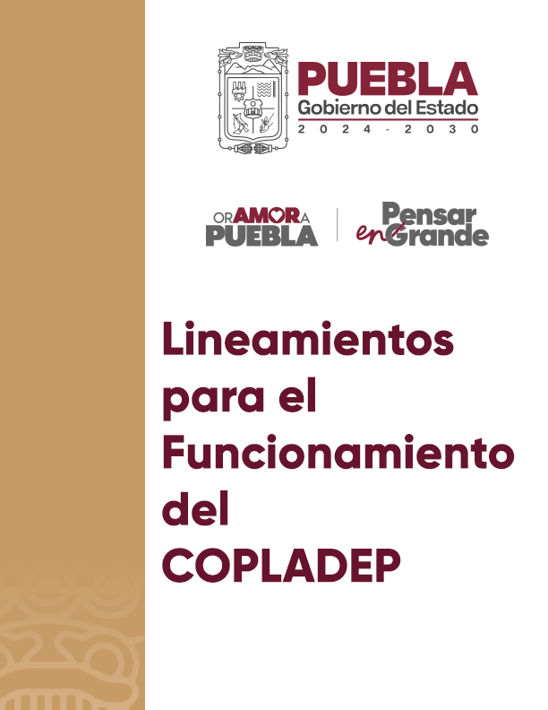 Portada de Documento Lineamientos para el Funcionamiento del Comité de Planeación para el Desarrollo del Estado de Puebla