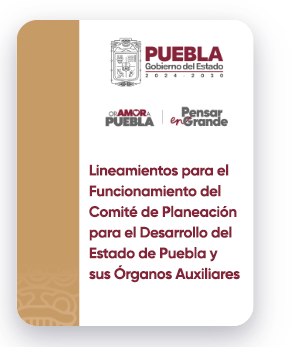 Portada de Documento Lineamientos para el Funcionamiento del Comité de Planeación para el Desarrollo del Estado de Puebla y sus Órganos Auxiliares