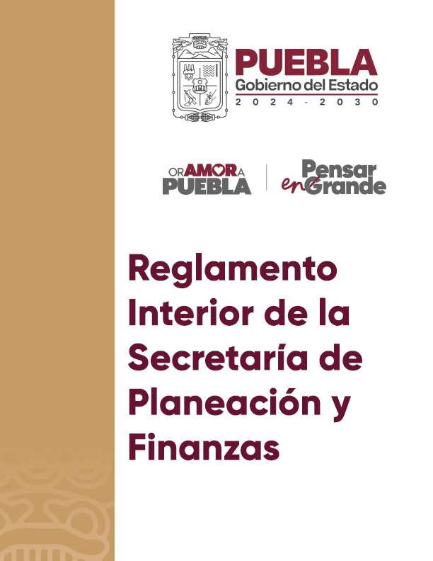 Portada de Documento Reglamento Interior de la Secretaría de Planeación, Finanzas y Administración